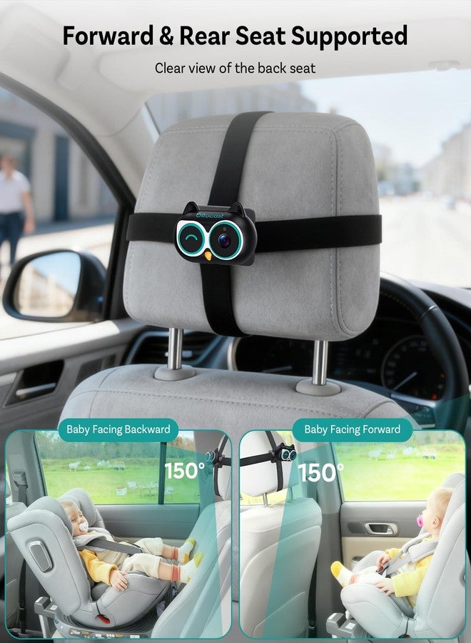 OTTOCAST Cabin Care Baby Car Camera with Wireless CarPlay Adapter, 1080P HD Baby Monitor with IR Night Vision, 150° Wide Angle, Real-Time Rear Seat View On Car Screen, Easy Install - Image 4